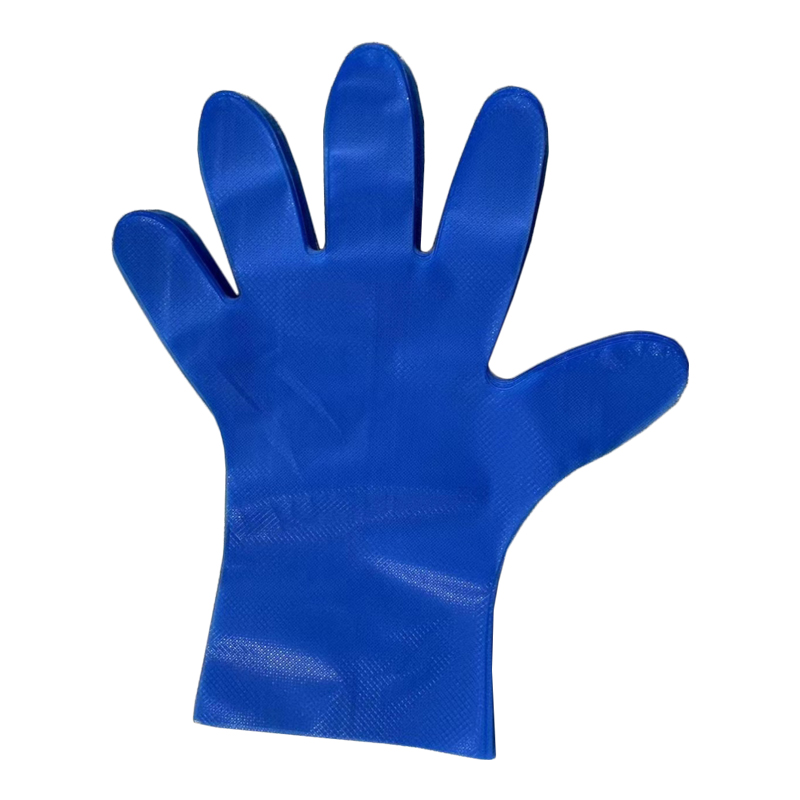 Rintangan kimia Sarung tangan TPE biru (corak berlian) Rintangan kimia Sarung tangan TPE biru (corak berlian)