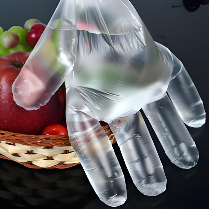 Sarung tangan HDPE putih pudar kalis air dan kalis minyak Sarung tangan HDPE putih pudar kalis air dan kalis minyak