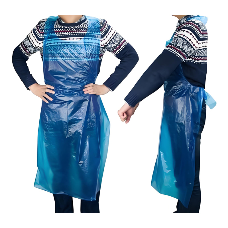 Apron PE putih berkrim